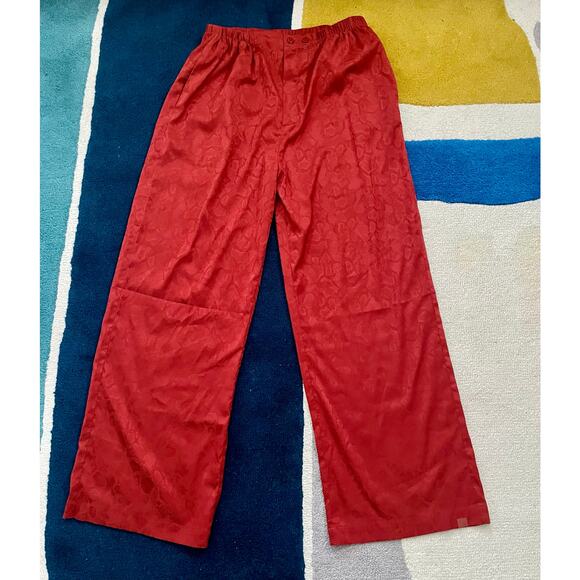 Savage x Fenty Men's Medium Red Satin Pajama Sleepwear Pants - Picture 1 of 9